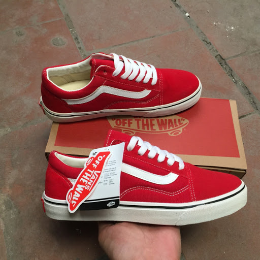 [SALE] Giày Vans Old Skool Màu Đỏ Trắng