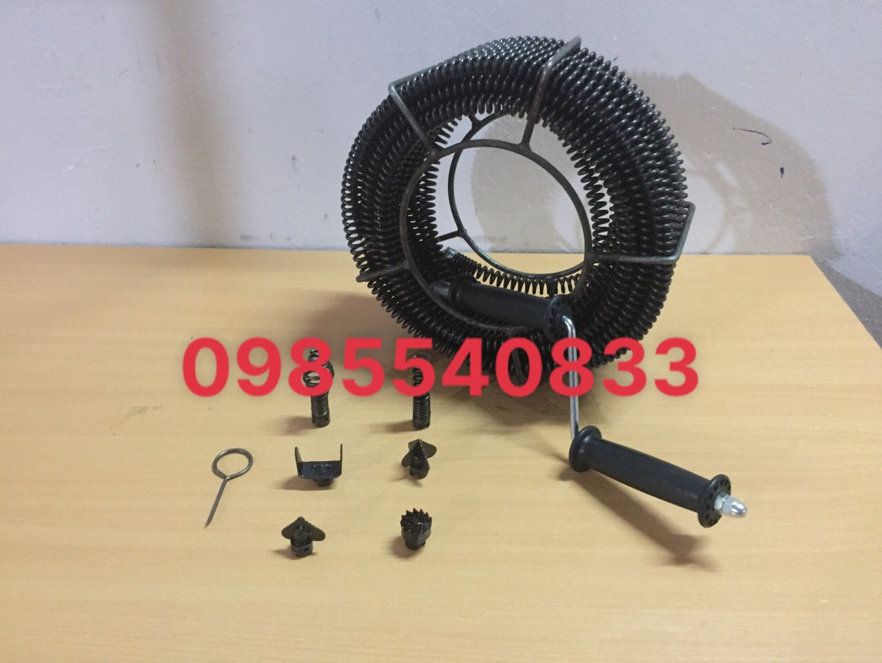 Dây thông tắc dùng tay quay dài 15M ( 15M + 6 đầu thông + tay quay....)