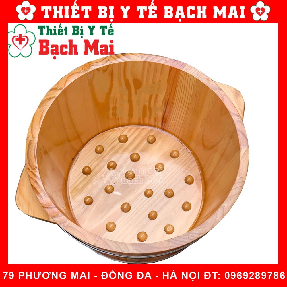 Bồn Ngâm Chân Bằng Gỗ - Chậu Ngâm Chân Bằng Gỗ Có Hạt Massage