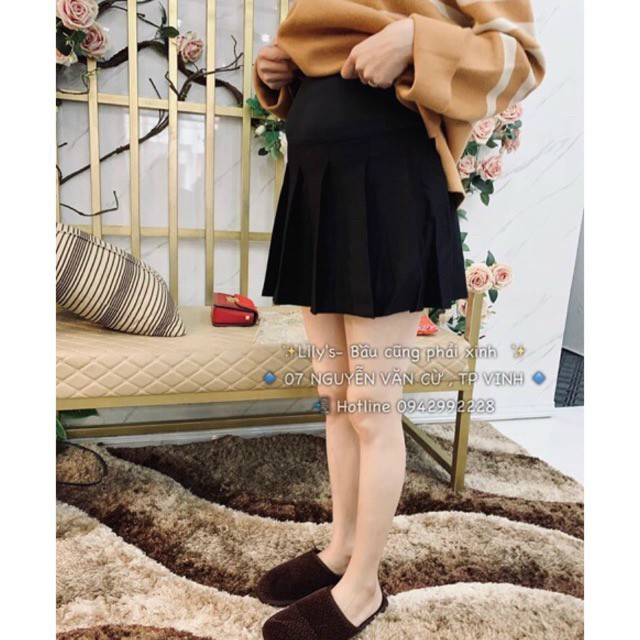 Chân váy bầu xếp ly hàng đẹp