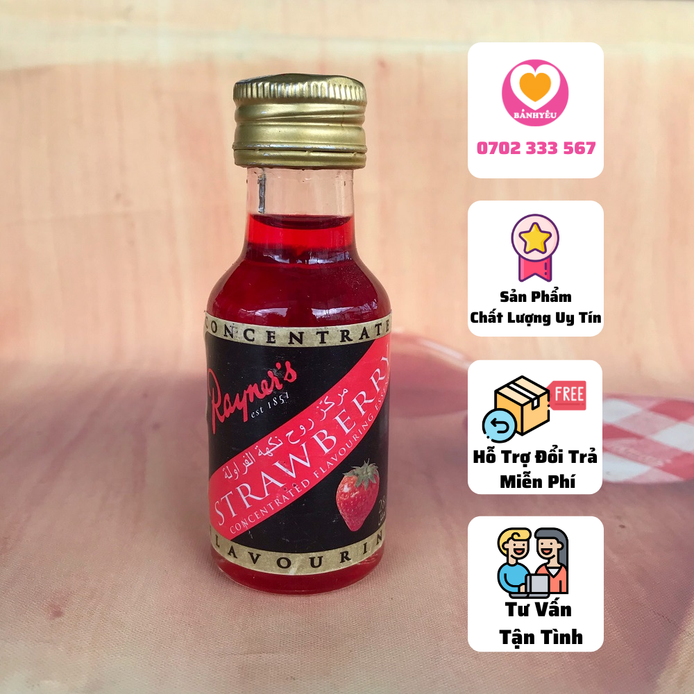 Tinh dầu hương Dâu Rayners - dạng lỏng 28ml