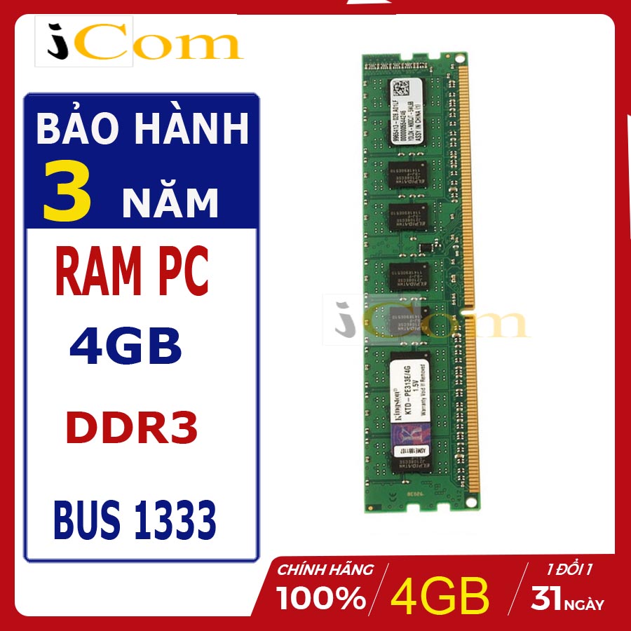 Ram 4GB DDR3 bus 1333 cho PC