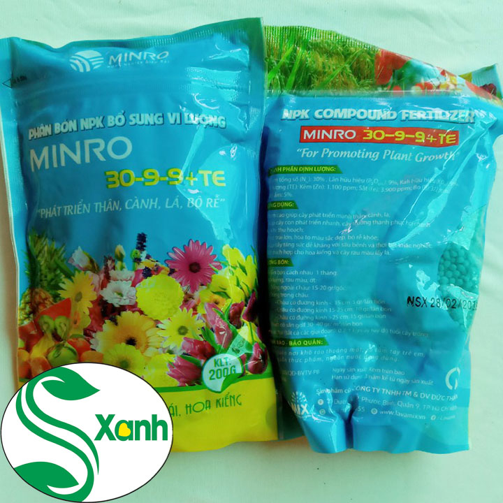 [HCM]PHÂN BÓN HỖN HỢP NPK MINRO 30-9-9 gói 200gr