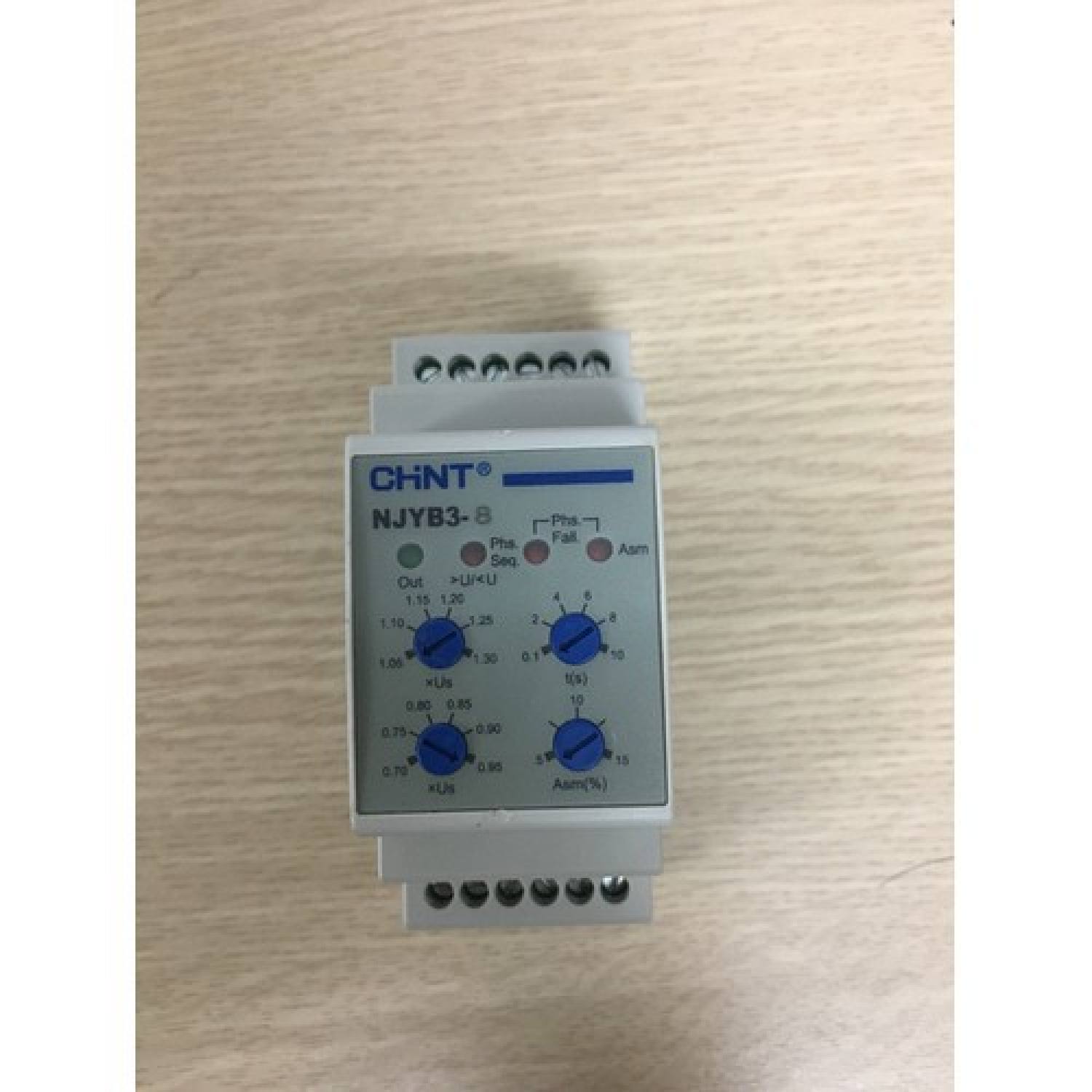 Rơle njyb3-8 bảo vệ pha , quá điện áp , thấp áp , 3p/380v