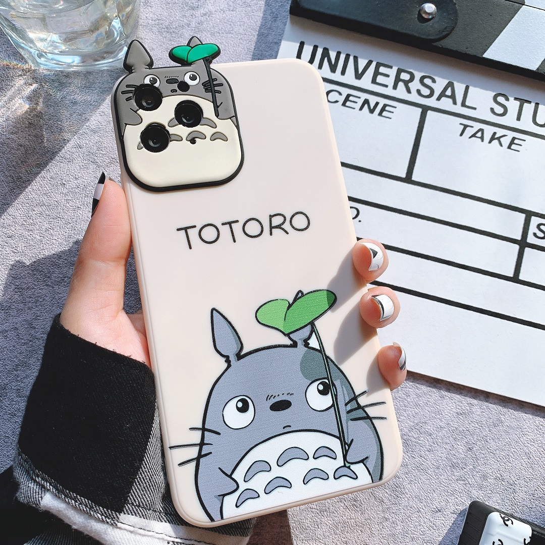 Ốp Lưng Silicon Màu Bảo Vệ CAMERA Kaonashi x Totoro