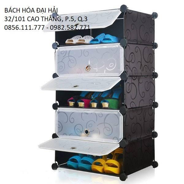 KỆ GIÀY 5 NGĂN, TỦ GIÀY LẮP GHÉP 5 Ô