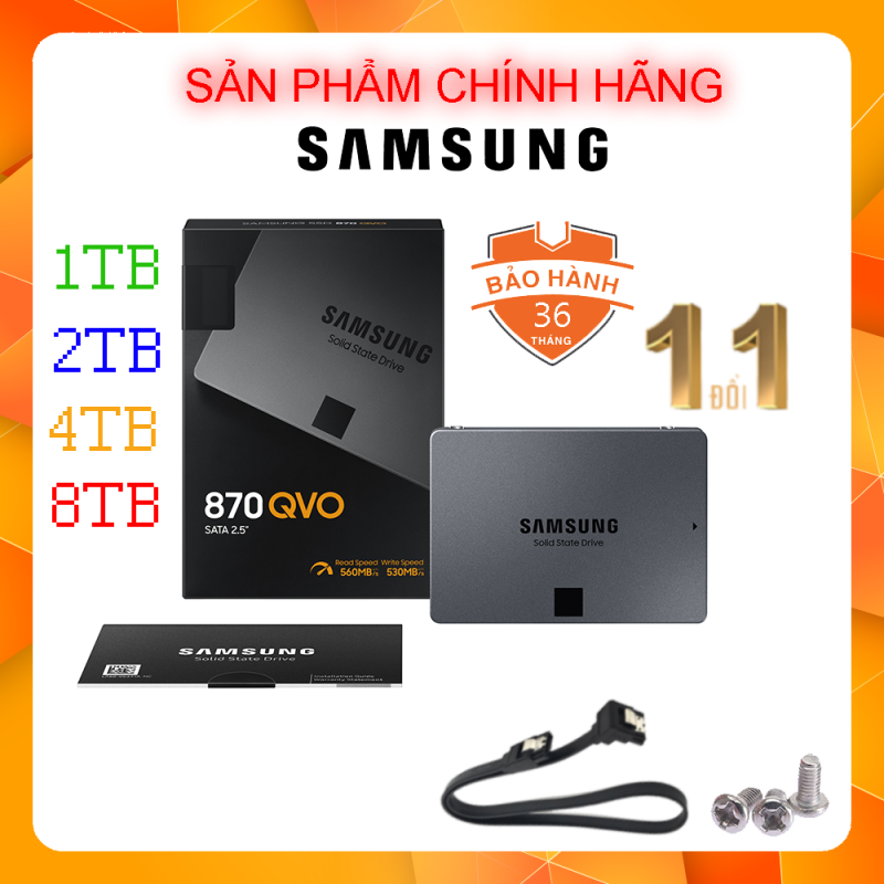 ✅CHÍNH HÃNG✅ Ổ cứng SSD SAMSUNG 870 QVO - SATA III 2,5 inch - BẢO HÀNH 3 NĂM