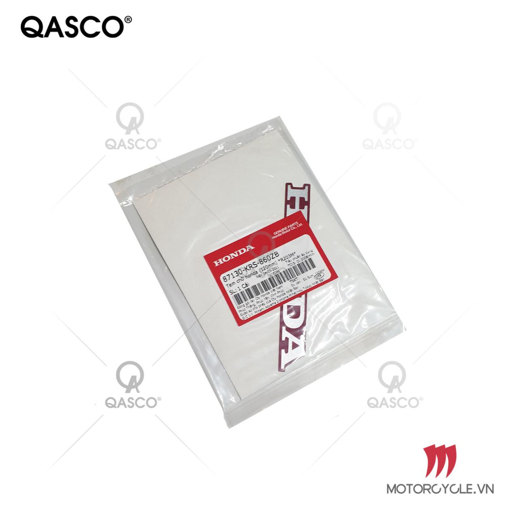 Tem chữ HONDA (120mm) WAVE ALPHA (87130KRS860ZB) QASCO