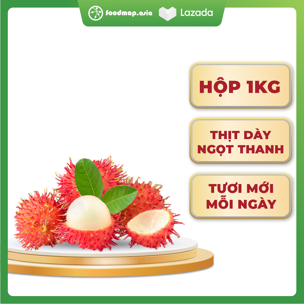 Chôm Chôm Thái Đầu Mùa - Foodmap Fruits - Hộp 1Kg