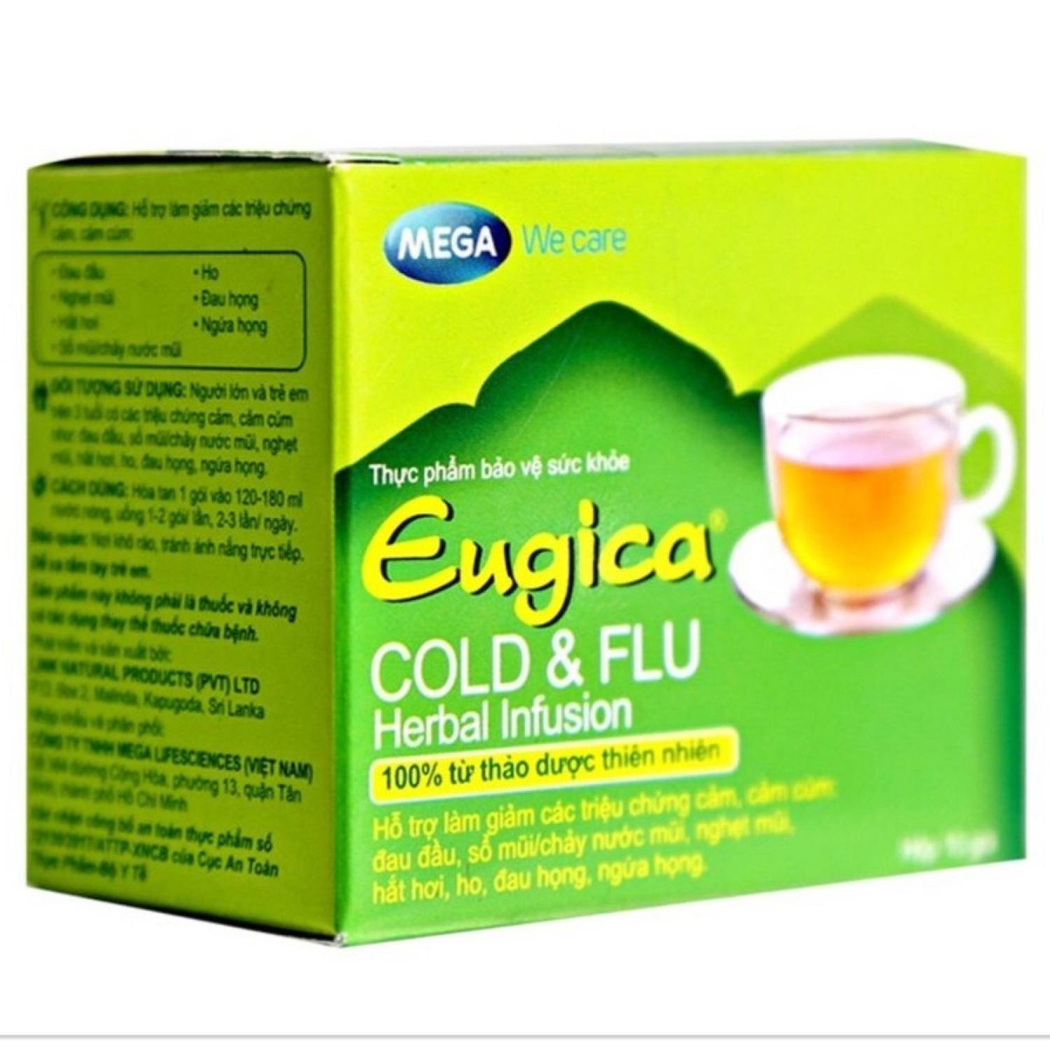 Trà Eugica Cold & Flu Herbal Infusion Hộp 10 gói