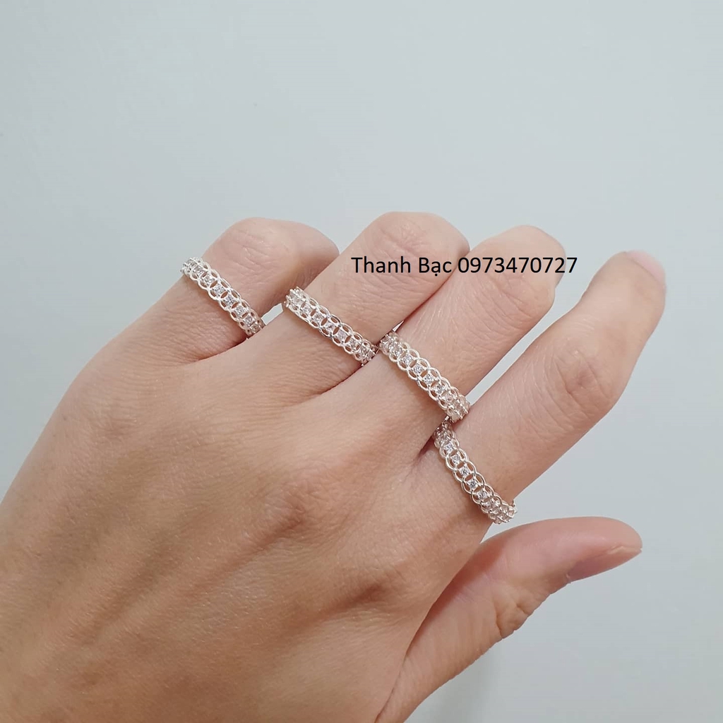 Nhẫn đá mẫu mới vẫn luôn hót bạc ta full size