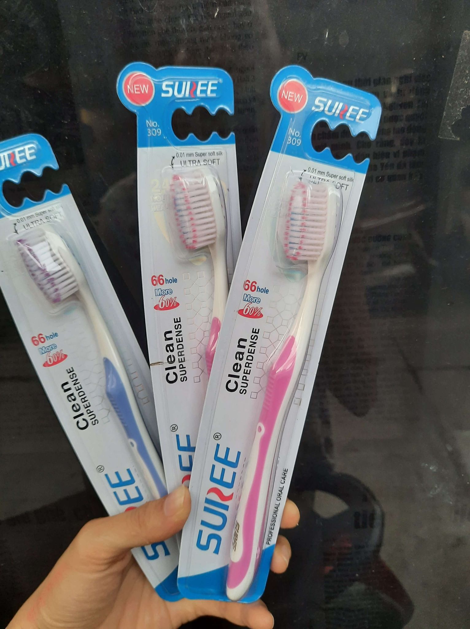 Combo 4 Bàn Chải Đánh Răng Thái Lan Suree 0.01mm Mềm Mịn