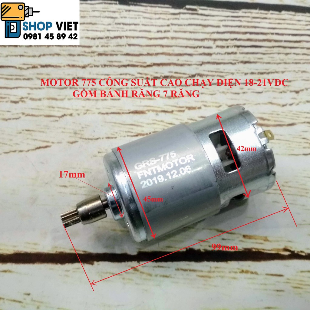 Sv motor 775 dc 18v chịu tải cao công suất lớn