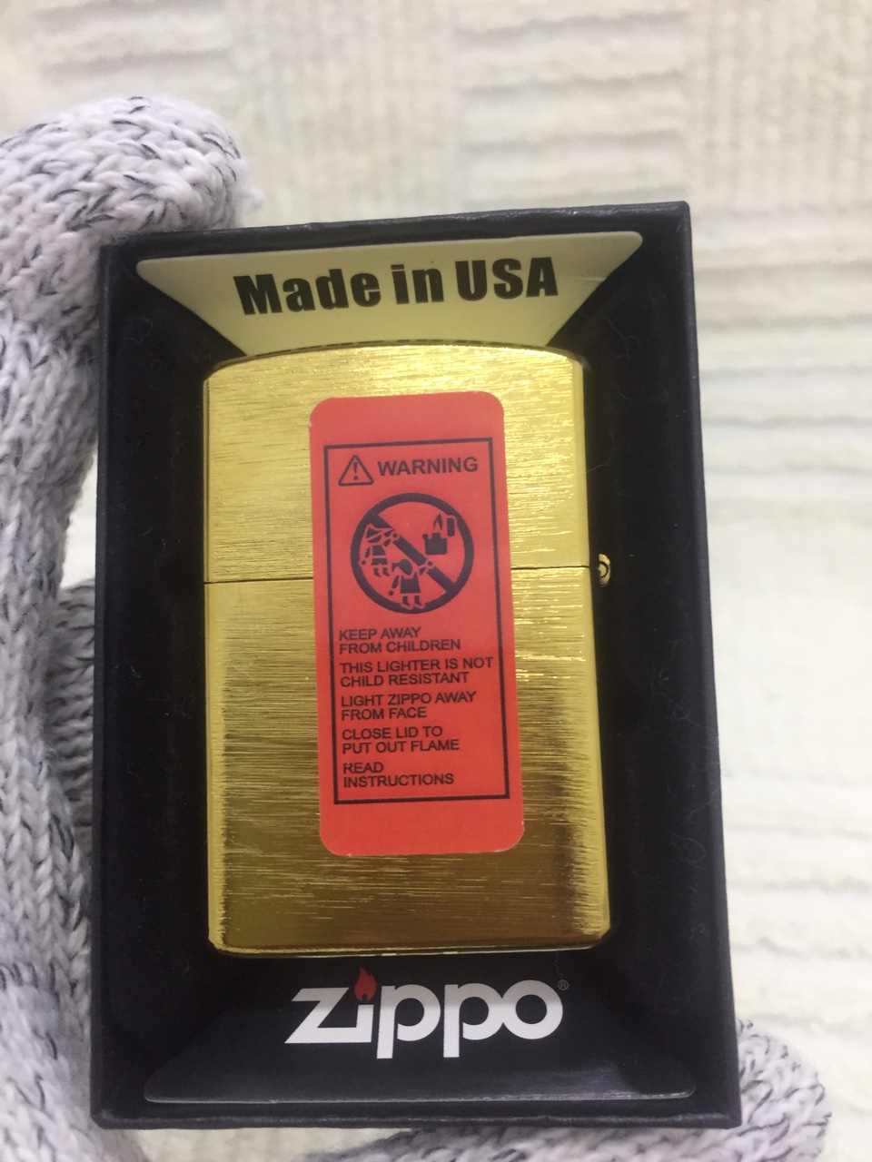 [HCM]Bật Lửa Zippo USA Khắc Chữ Nhẫn - Ruột Trắng