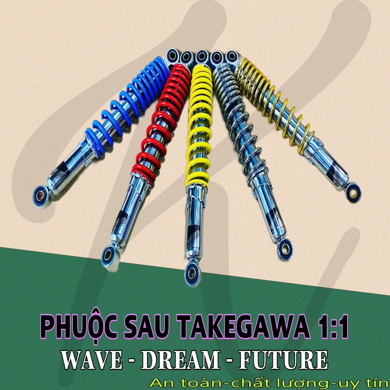 Phuộc sau TAKEGAWA xe wave, dream, future ...