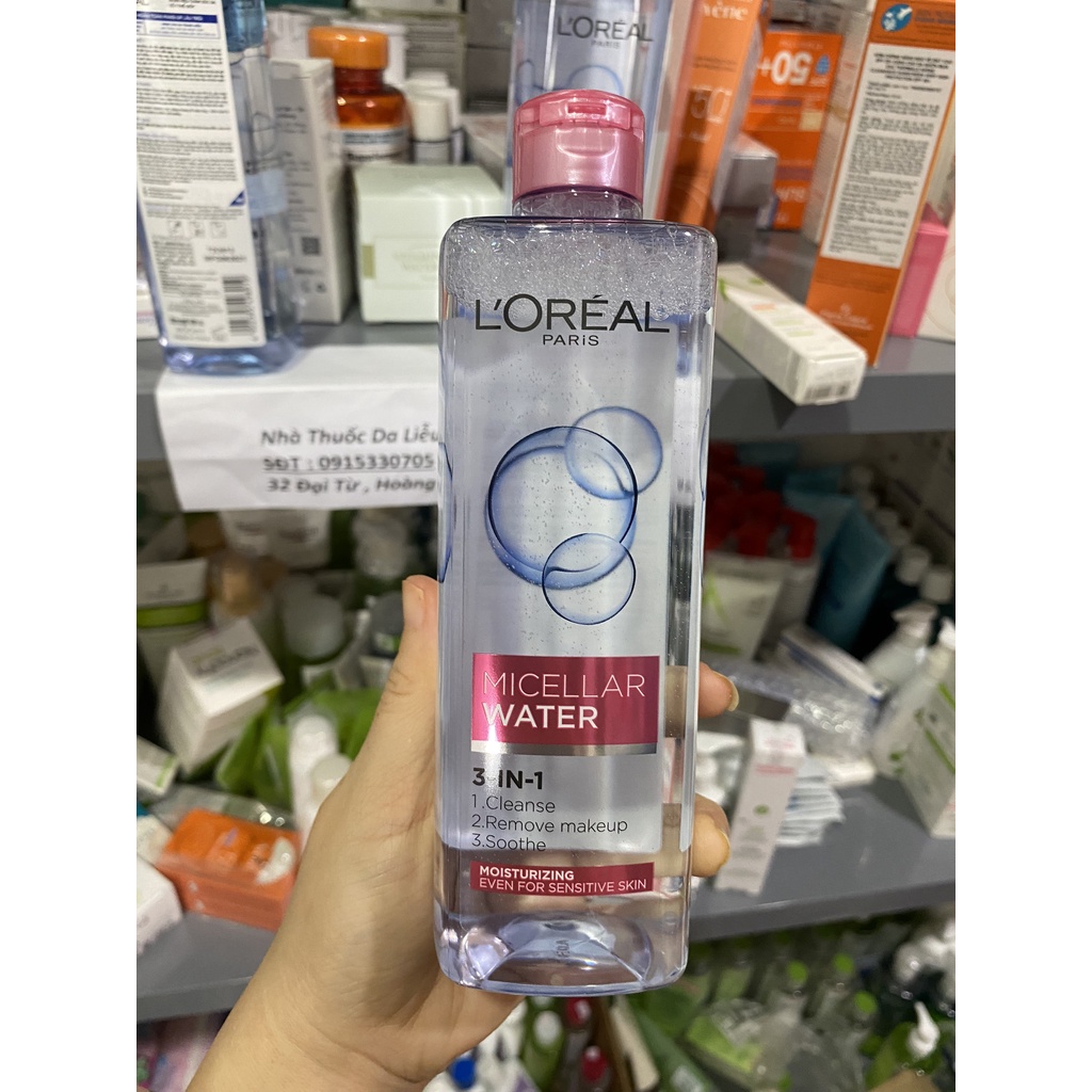 Nước tẩy trang Loreal - L'Oreal Paris 3-in-1 Micellar Water - 400ml
