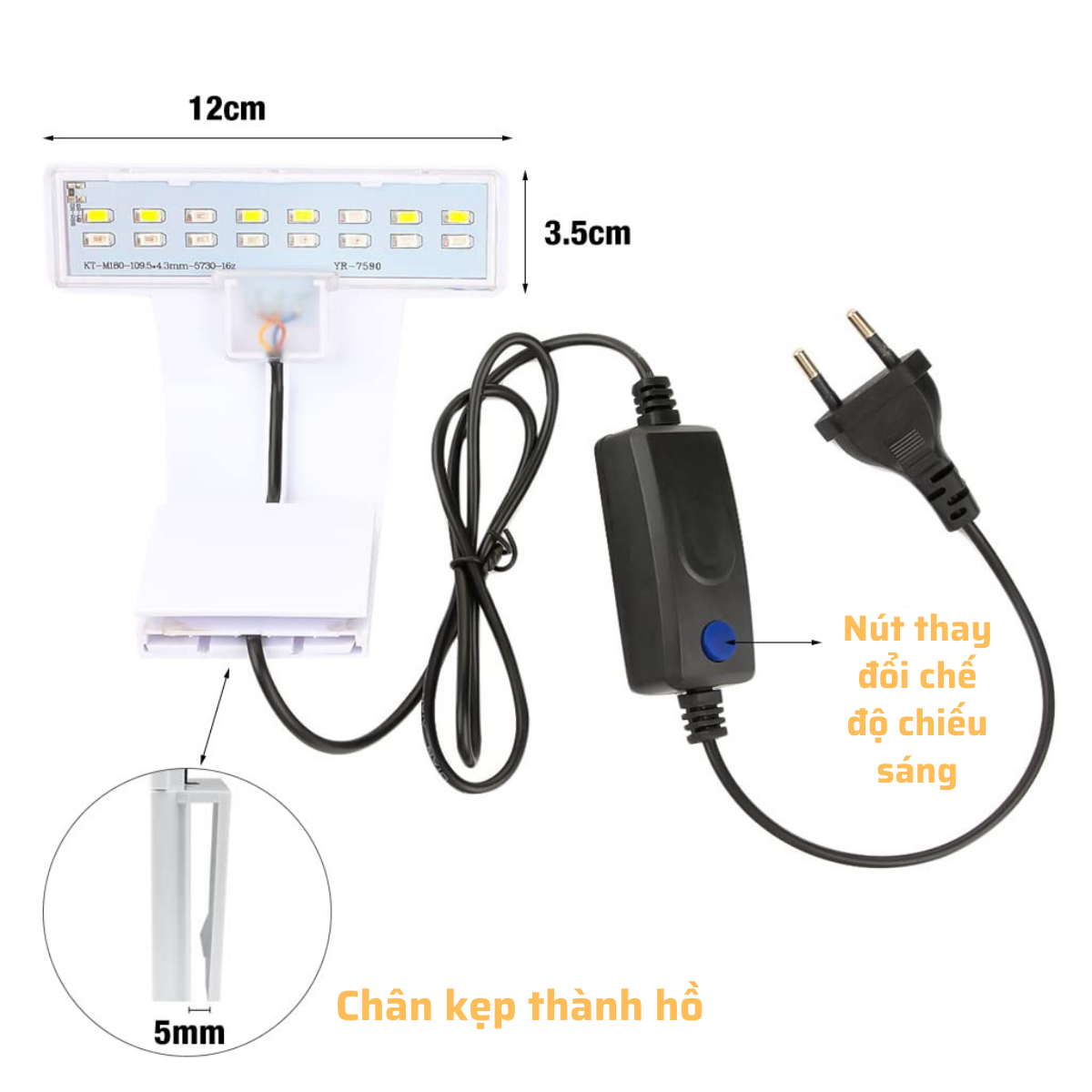 Đèn Led Kẹp Thành Hồ Cá Siêu Sáng