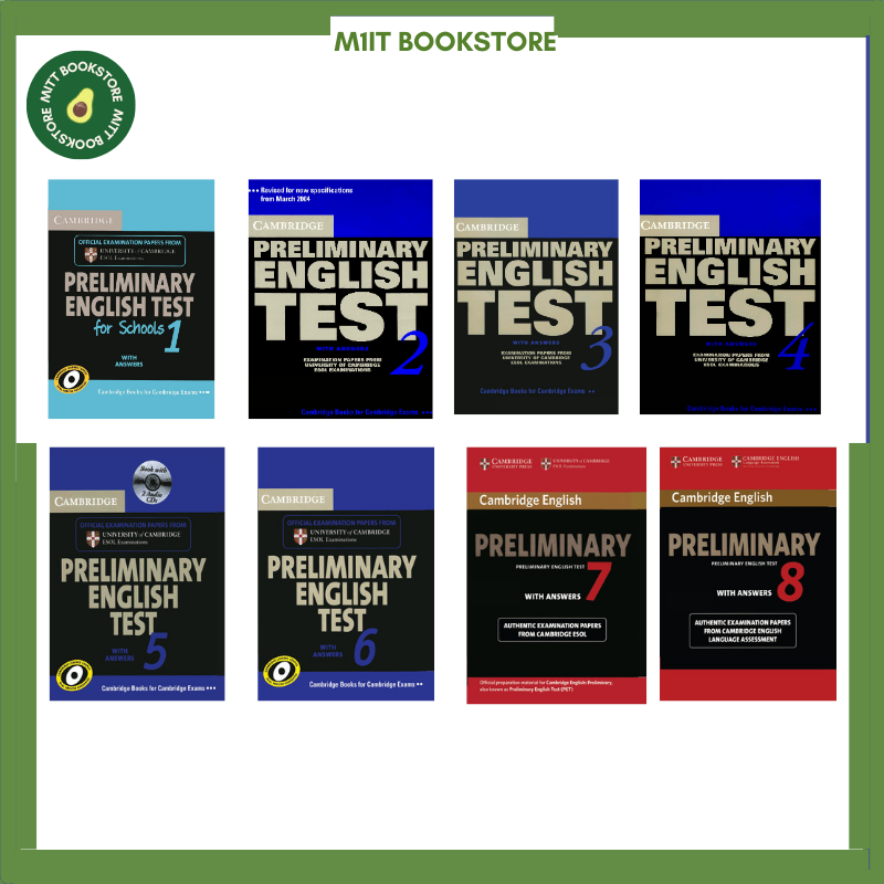 Bộ sách Cambridge Preliminary English Test 1-8 (File nghe được gửi qua mail)