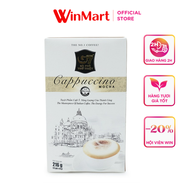 - Cà phê cappuccino mocha G7 Trung Nguyên hộp 216g
