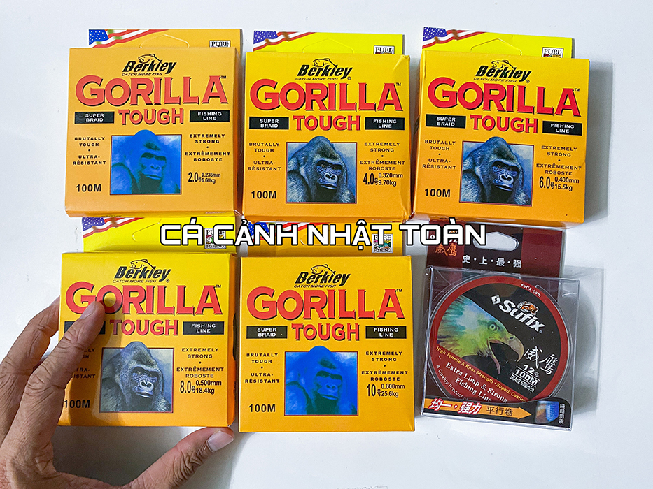 DÂY CƯỚC KHỈ CÂU CÁ GORILLA TOUGH BERLEY SỢI CARBON