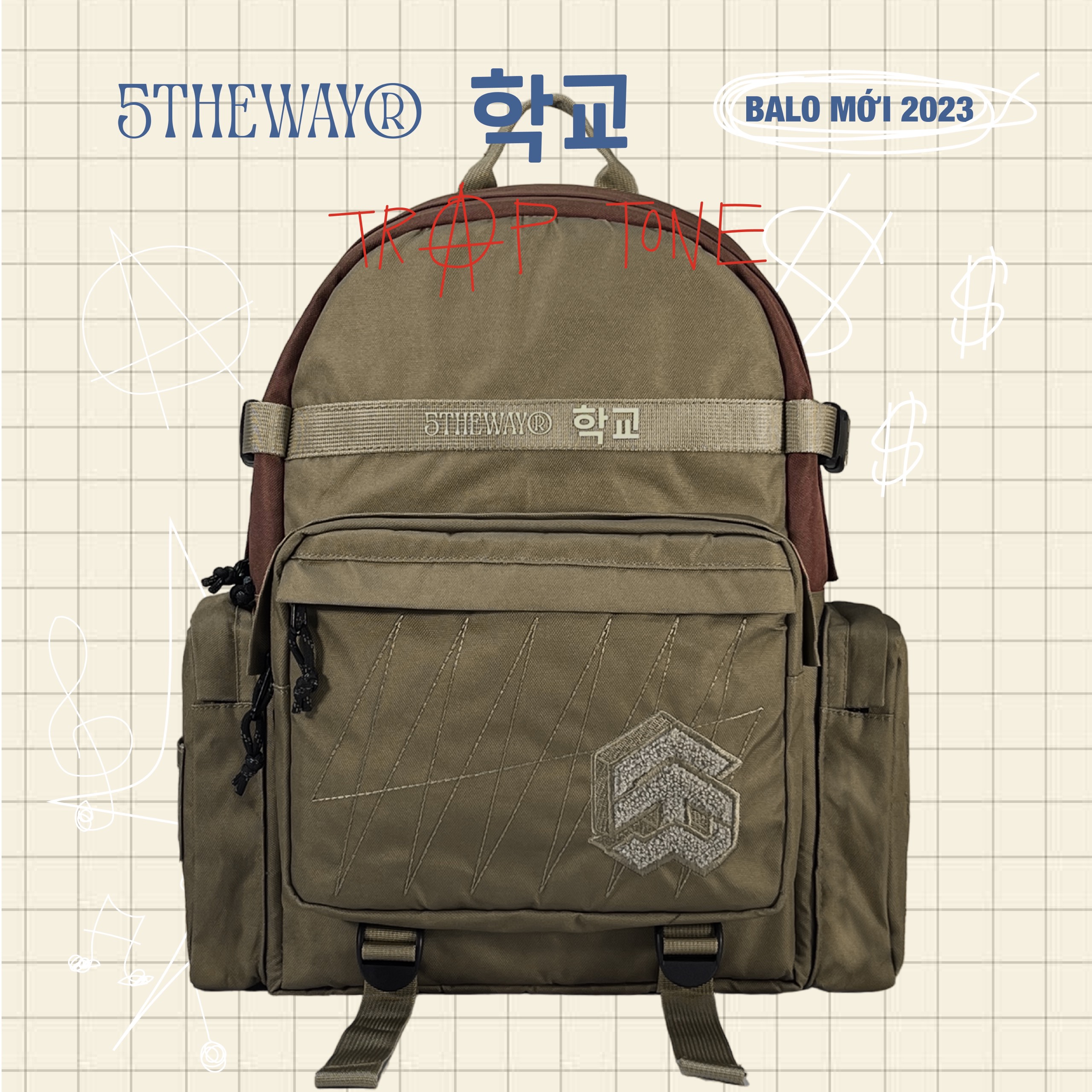 Balo 5THEWAY® 학교 TRAP TONE ROCKET BACKPACK™