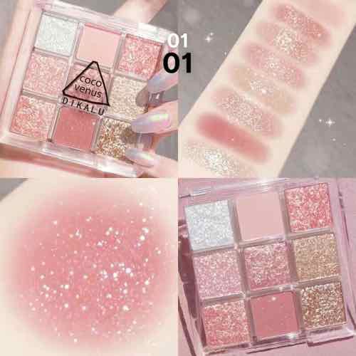 [HCM]Phấn mắt nhũ 9 ô dikalu coco venus