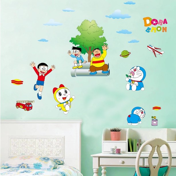 Decal dán tường Doremon to