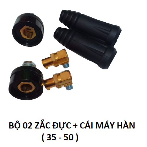 02 giắc đực và 02 giắc cái nối máy hàn loại to 35-50