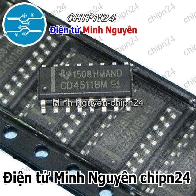 [3 con] (SOP) IC Dán CD4511 SOP-16 (SMD) (CD4511BM 4511) - HH003409