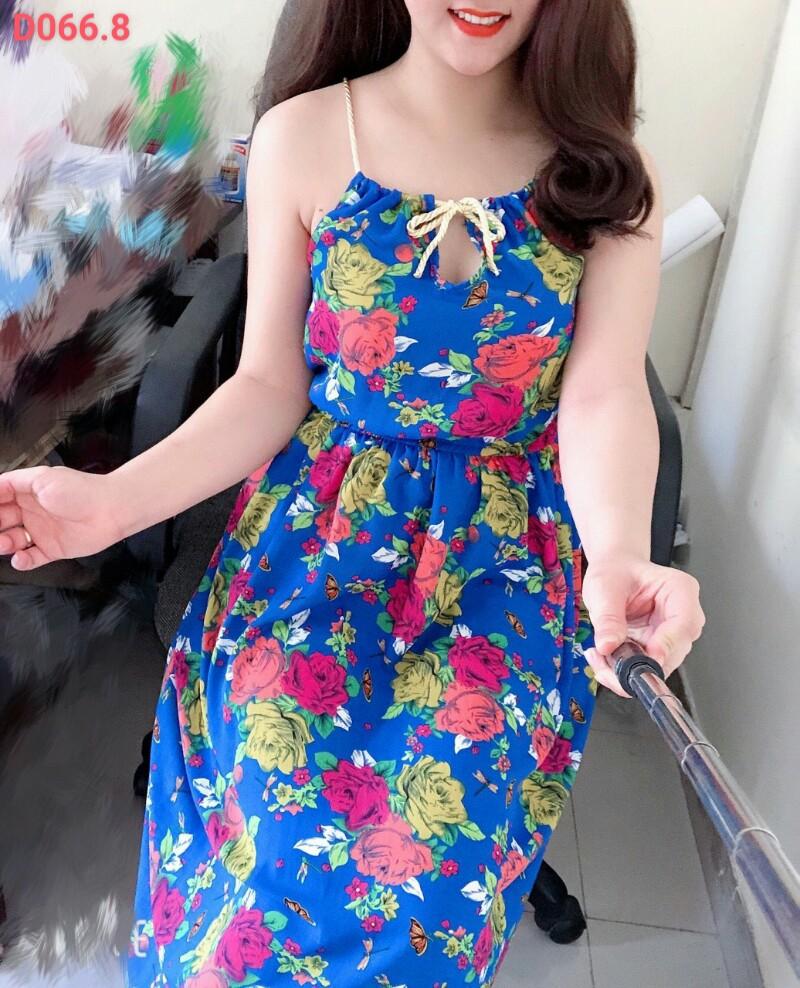 Đầm lụa maxi 2 dây-dt