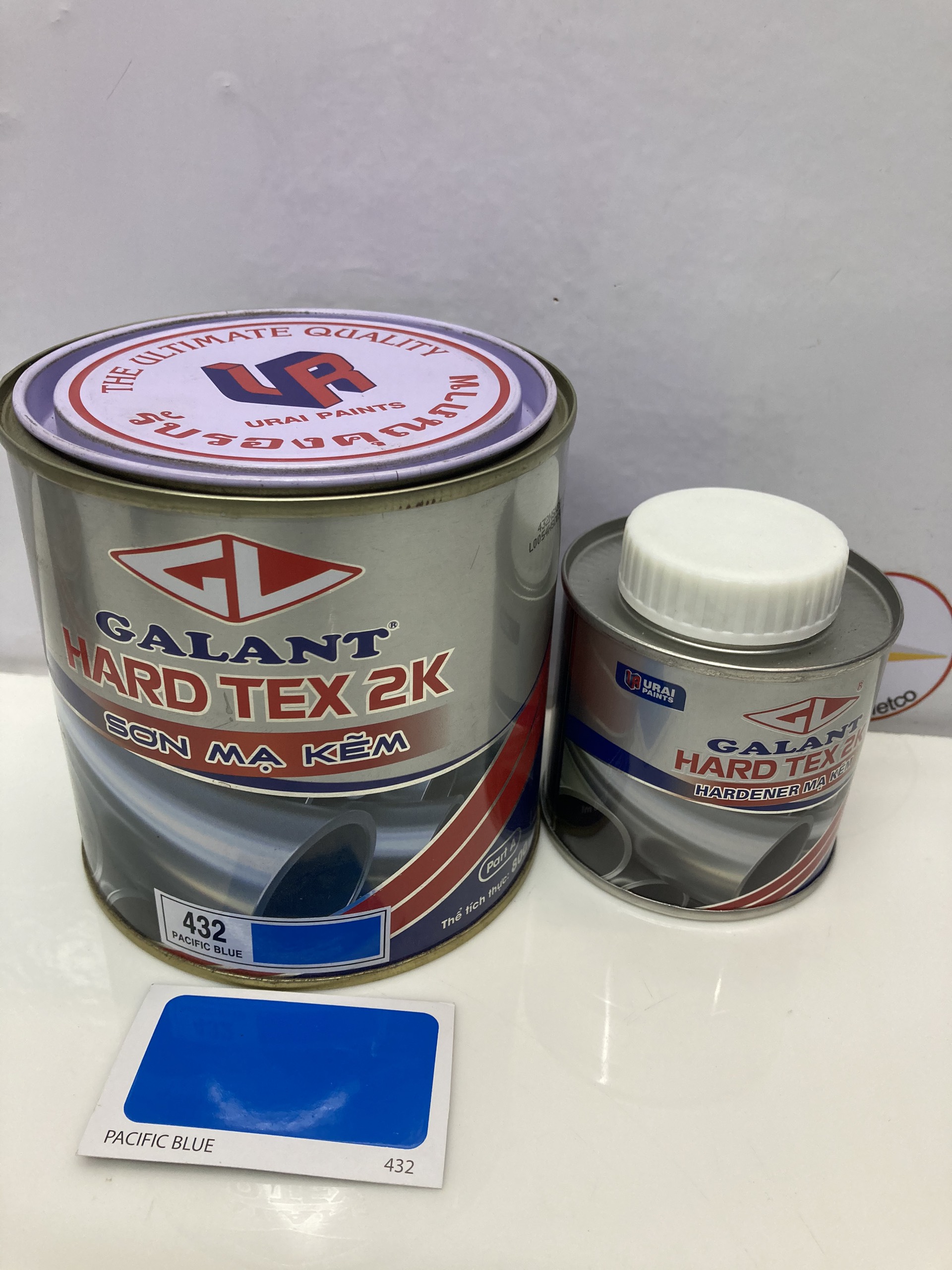Sơn sắt mạ kẽm không cần lót Hard Tex 2K màu xanh da trời 432 1L