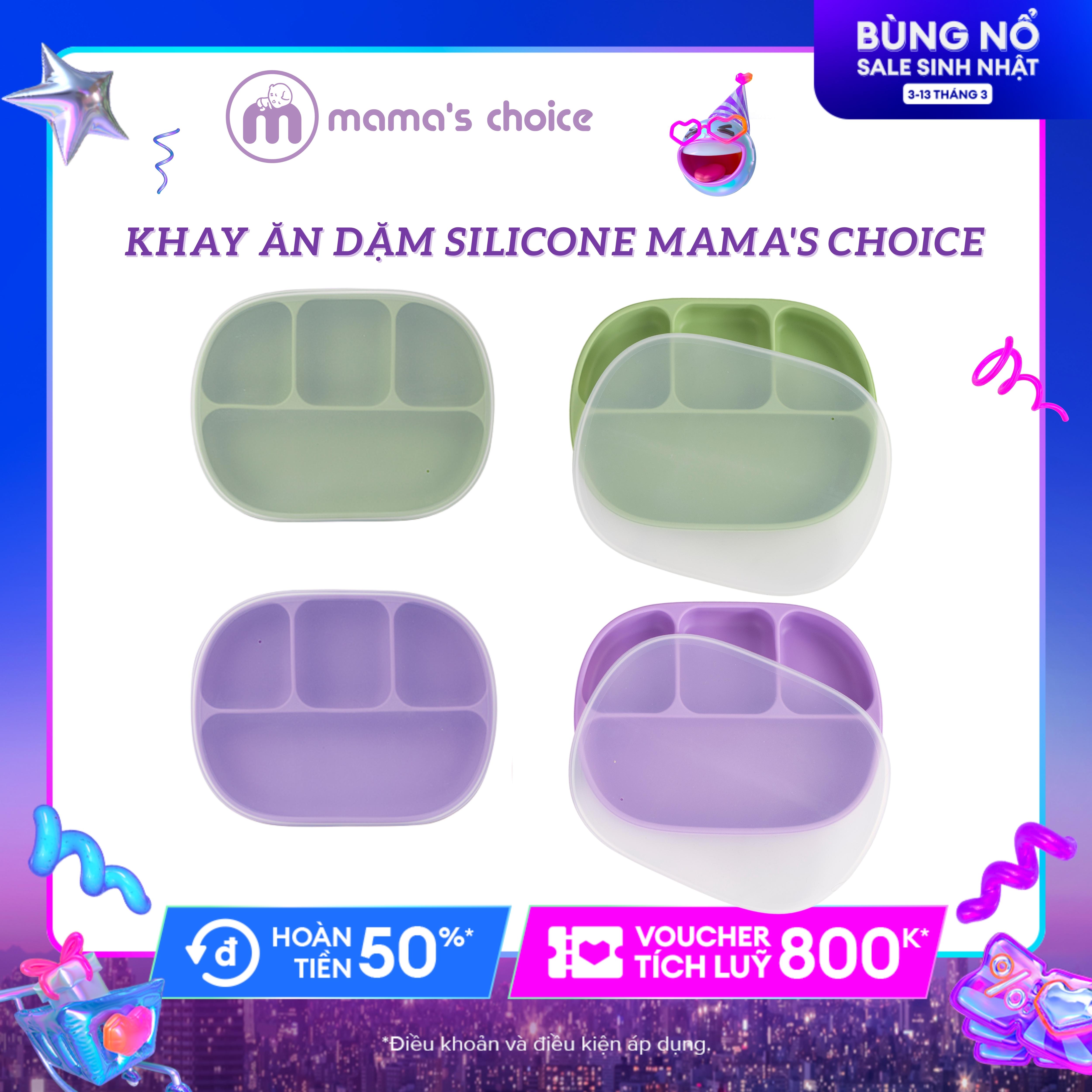 Khay Ăn Dặm Silicone Mama s Choice 2023