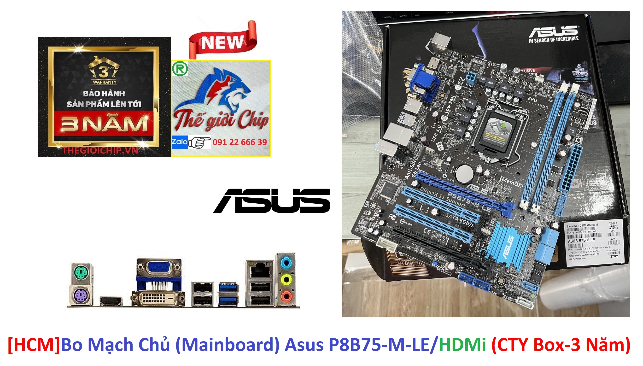 [HCM]Bo Mạch Chủ (Mainboard) Asus P8B75-M-LE/HDMi (CTY Box-3 Năm)