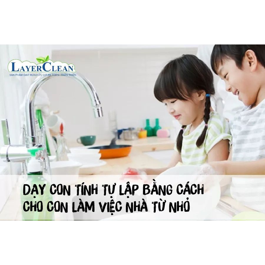 Nước Rửa Chén Bát Hữu Cơ Layer Clean Hương Hồng 800Ml