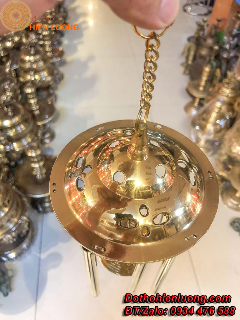 Chuông Gió Đồng Phong Thủy 6 Thanh (Đường Kính Mũ Chuông 10cm)