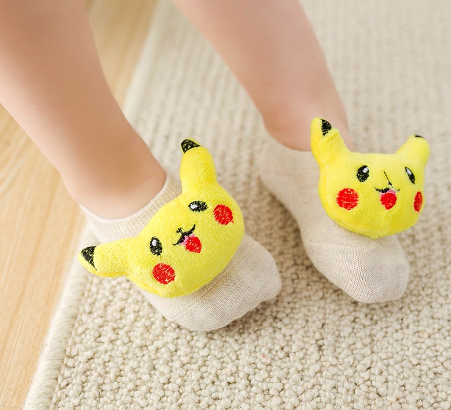 Vớ tất hình thú 3D chống trượt cho bé (size S, M) - 1 đôi