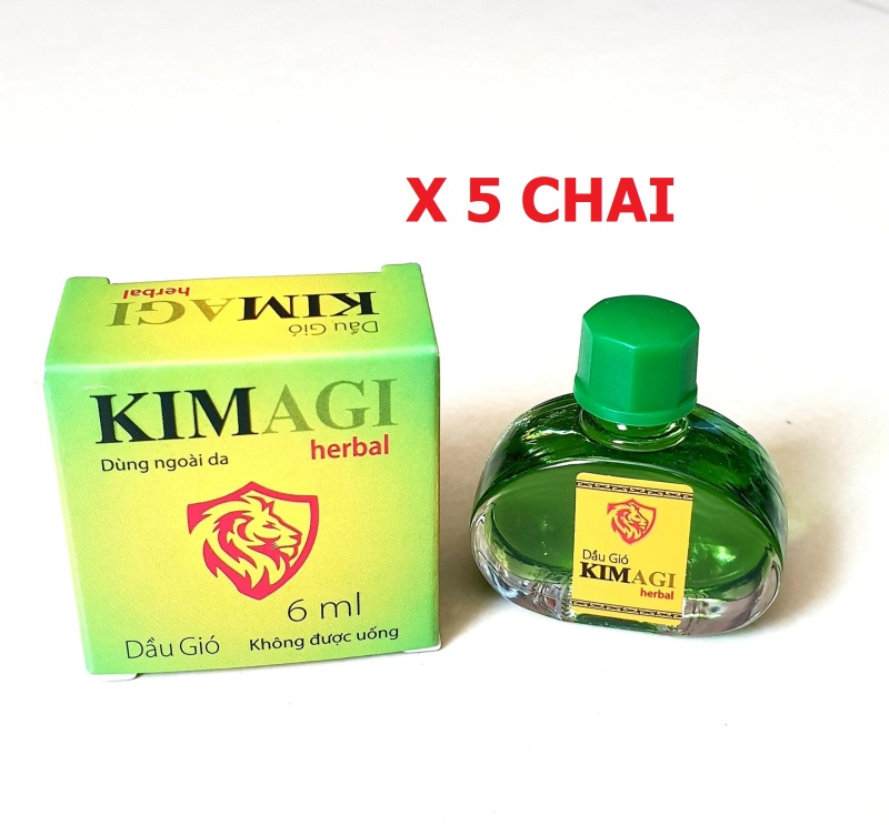 Dầu gió KIMAGI herbal (COMBO 5 CHAI) nhập khẩu