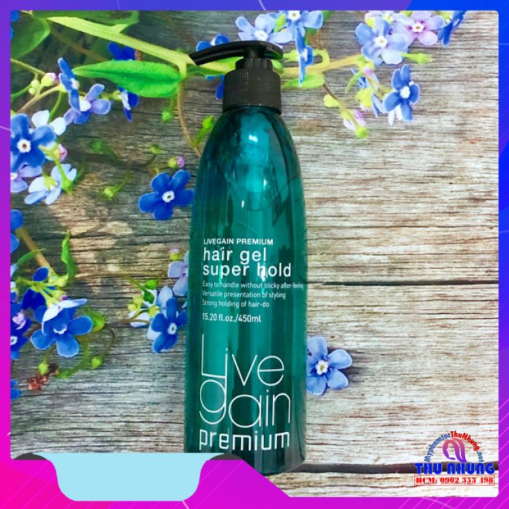 Gel cứng Livegain Premium Hair Gel Super Hold 450ml Hàn Quốc