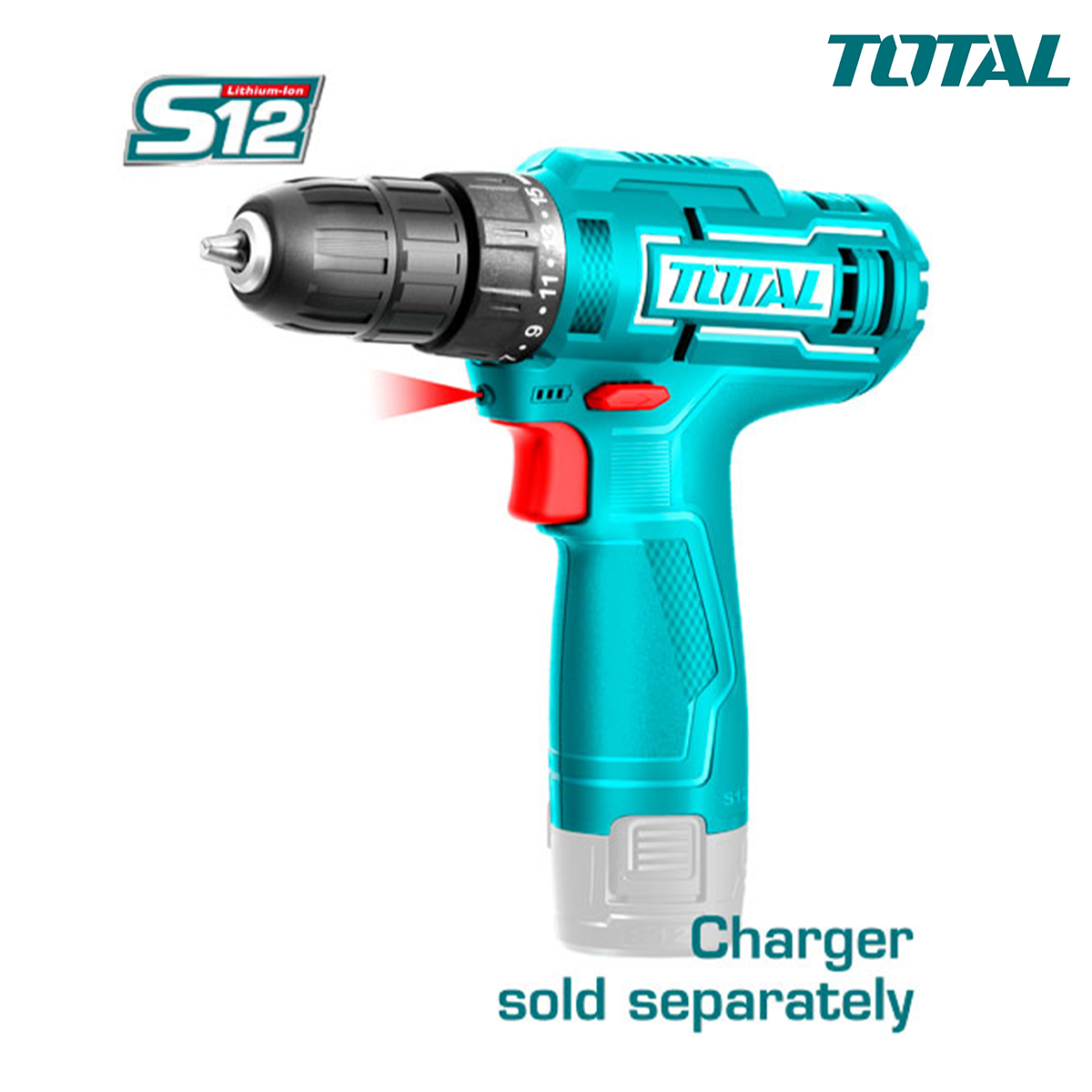 Total tdli12428 12V battery drill