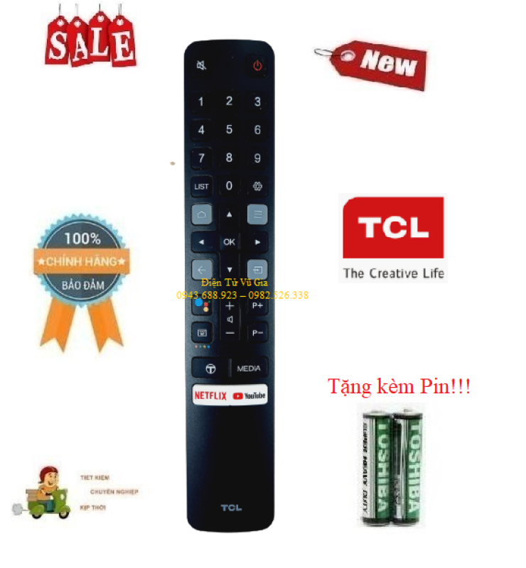 Bảng giá Remote Điều khiển tivi TCL giọng nói- Hàng mới chính hãng 100% Tặng kèm Pin