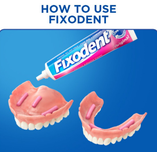 Keo dán răng giả Fixodent Original 68g của Mỹ