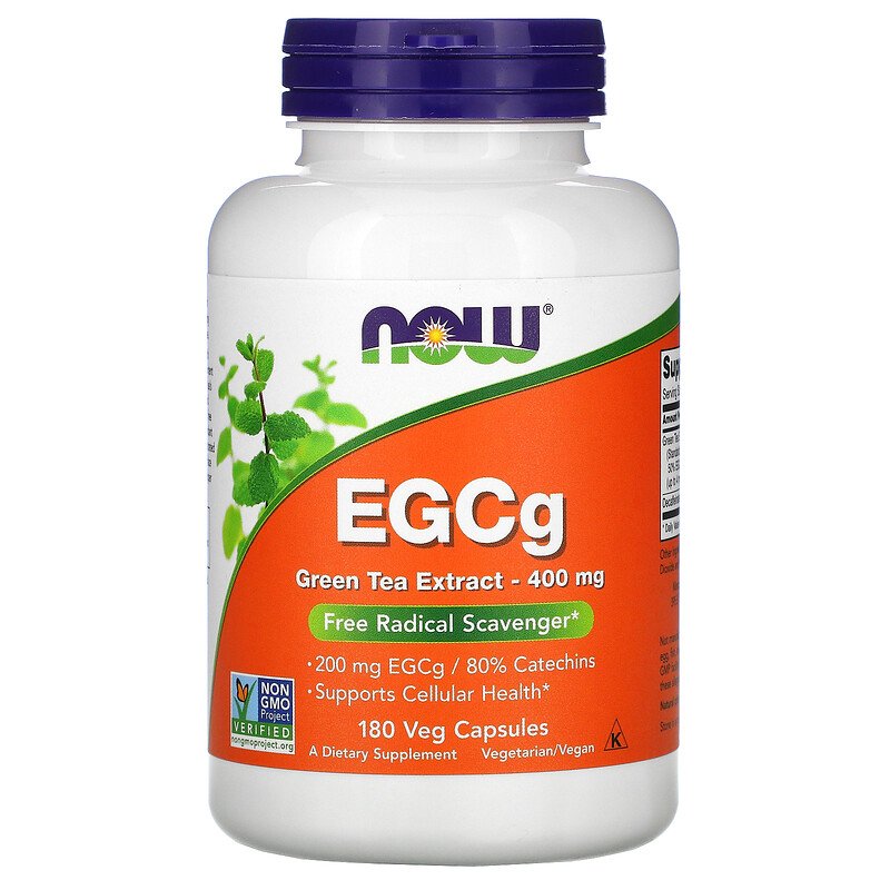 Hỗ-trợ giảm-cân, Now Foods, EGCg, Green Tea Extract, 400 mg