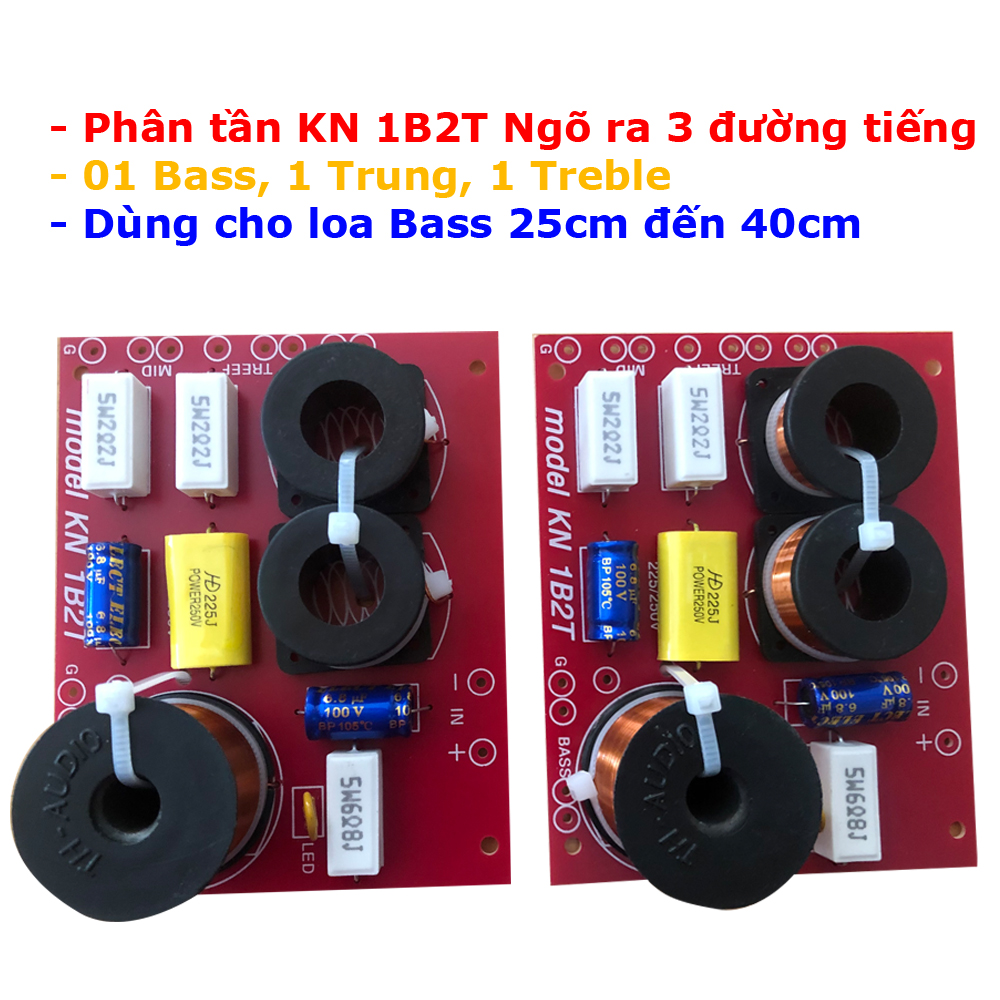 Combo 2 mạch phân tần bảo vệ loa ngõ ra 3 đường tiếng 1 Bass, 1 Trung và 1 Treble - KN 1B2T