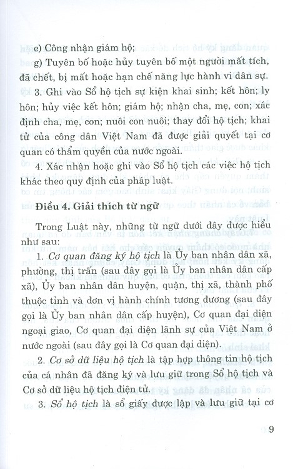 Luật Hộ Tịch (Hiện Hành)