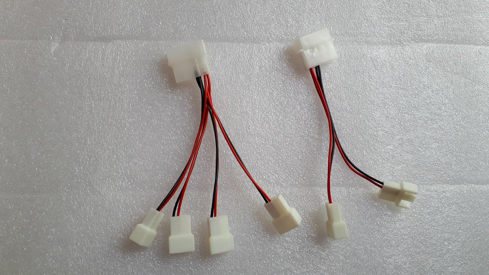 (combo 2 sợi) Jack nguồn Molex chia ra đầu 4 fan máy tính ( đầu 4pin)