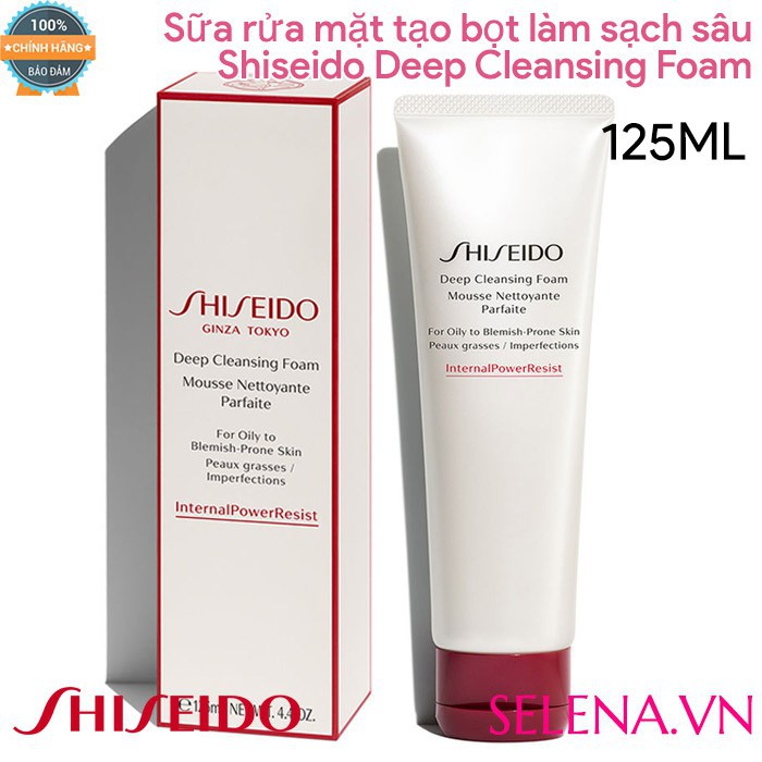 [CHÍNH HÃNG] Sữa rửa mặt tạo bọt Shiseido Deep Cleansing Foam 125ml