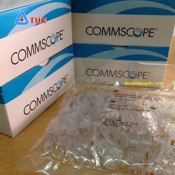Hạt mạng AMP Commscope RJ45 cat6 sole cao cấp
