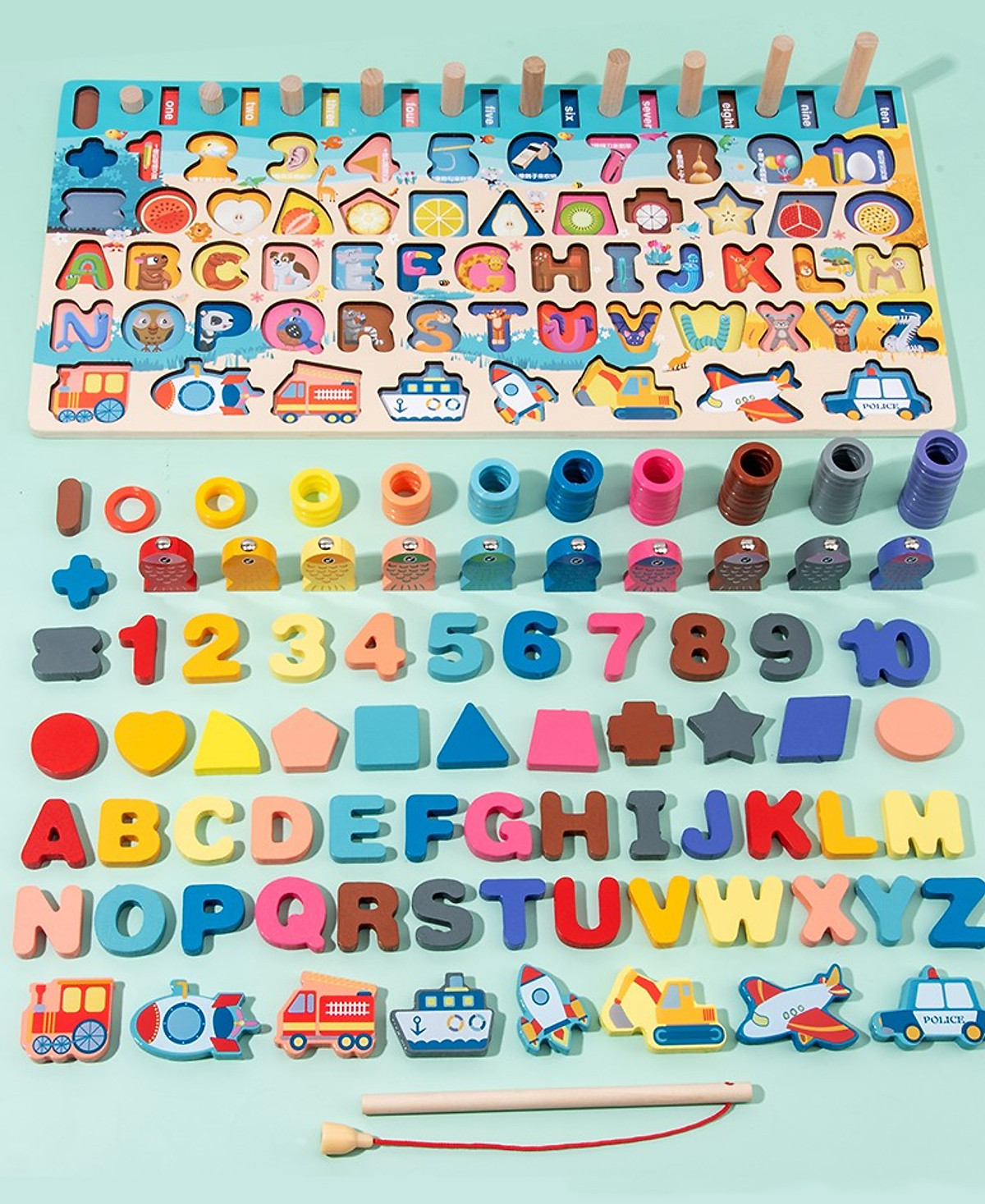 Đồ wooden toy 6 in 1