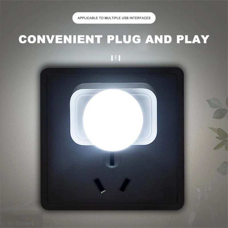 Bóng đèn ngủ đọc sách LED USB mini bảo vệ mắt với cổng USB