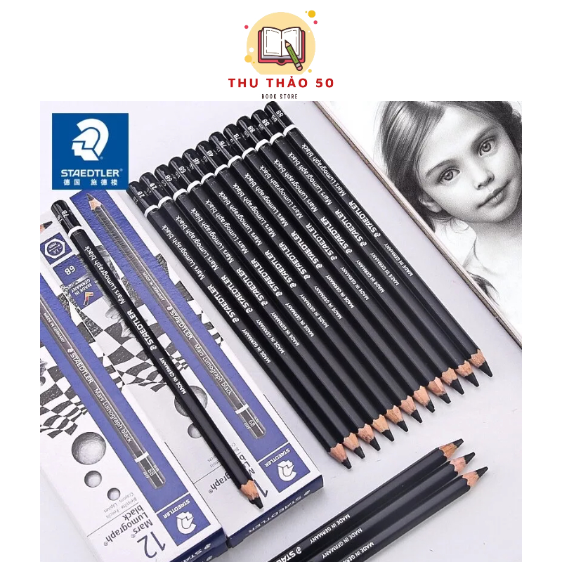 Chì than Đức Staedtler Mars vẽ ký hoạ, truyền thần.